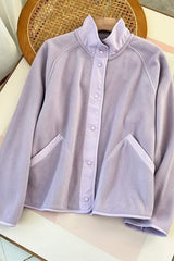 Double Take Snap Down Raglan Sleeve Jacket with Pockets - Trendsi - Flyclothing LLC