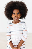 Fall Stripes 3/4 Sleeve Pocket Twirl Dress - Mila & Rose ®