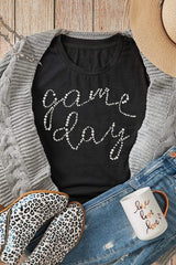 Full Size GAME DAY Round Neck Short Sleeve T-Shirt - Trendsi - Flyclothing LLC
