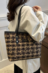 Heart Plaid PU Leather Strap Tote Bag - Trendsi - Flyclothing LLC