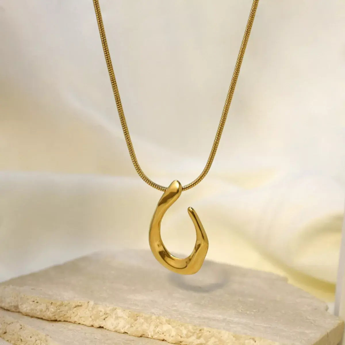 18K Gold-Plated Geometric Necklace - Trendsi - Flyclothing LLC
