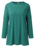 Full Size Round Neck Long Sleeve T-Shirt - Trendsi - Flyclothing LLC