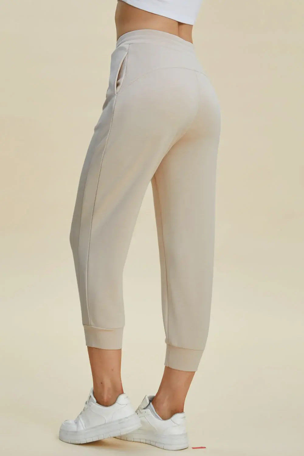 Basic Bae Full Size Air Scuba Drawstring High Waist Cropped Pants - ShopBasicbae - Flyclothing LLC