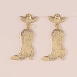 Cowboy Boot Dangle Earrings - Trendsi - Flyclothing LLC