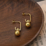 18K Gold-Plated Ball Drop Earrings - Trendsi - Flyclothing LLC