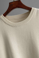 High-Low Round Neck Top and Pants Sweater Set - Trendsi - Flyclothing LLC