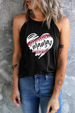 Heart Graphic Round Neck Tank - Trendsi - Flyclothing LLC