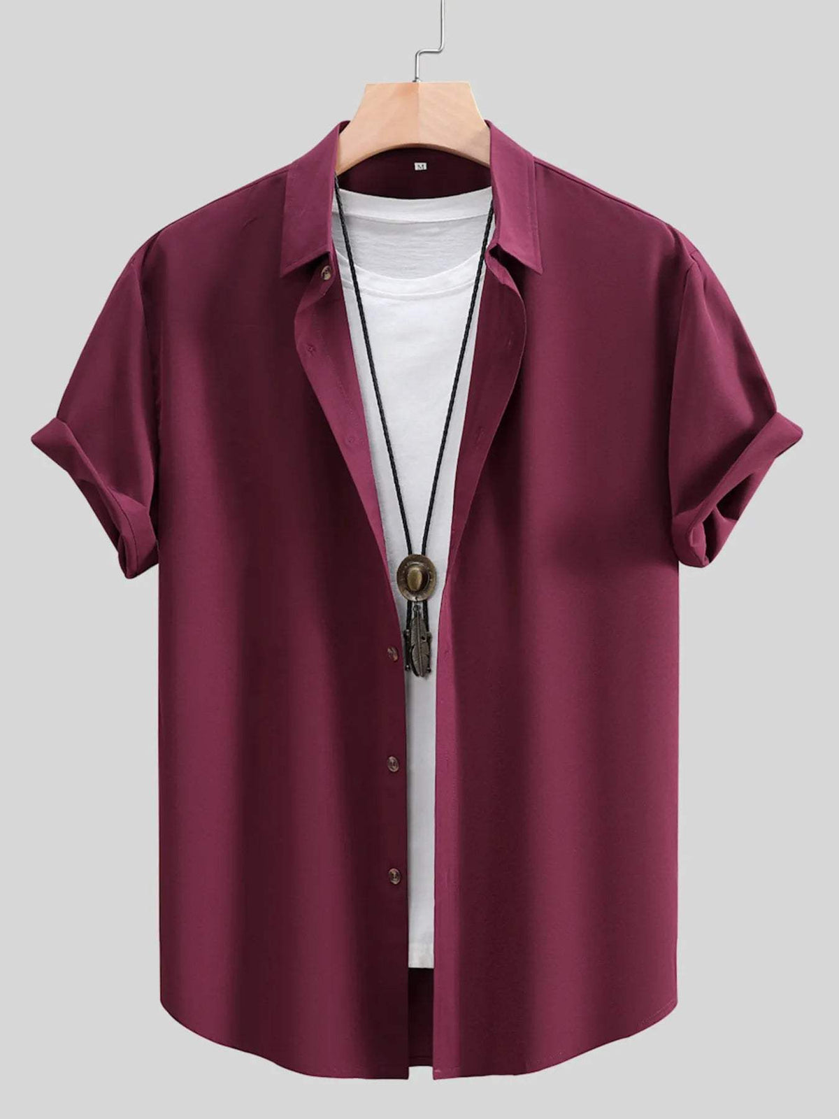 Men's Casual Short-Sleeve Shirt - Trendsi - Flyclothing LLC