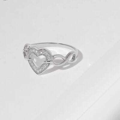925 Sterling Silver Heart Ring - Trendsi - Flyclothing LLC