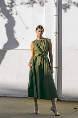 DELICATE DREAMS WOVEN MIDI DRESS - Flying Tomato - Flyclothing LLC