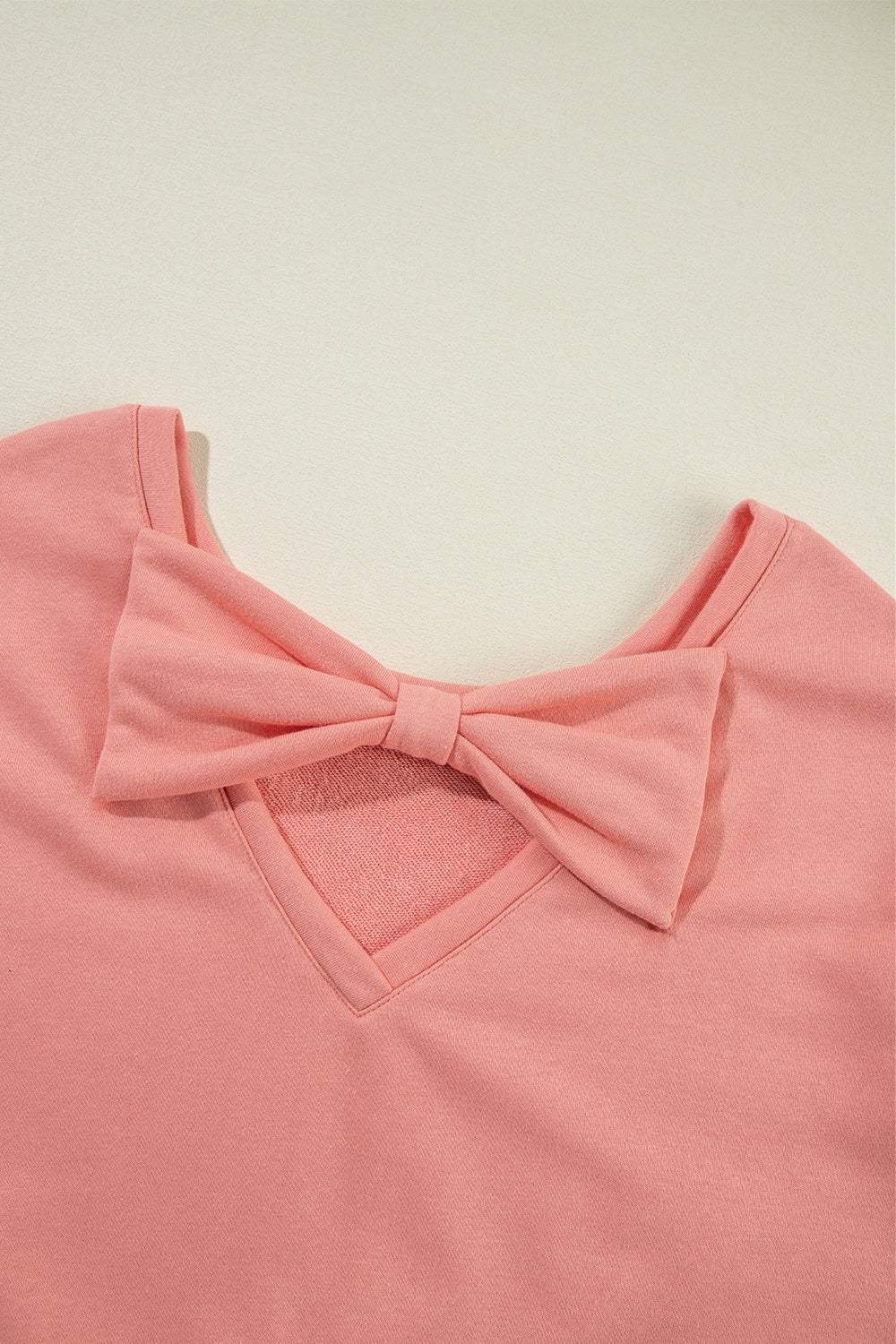 Bow Round Neck Long Sleeve Sweatshirt - Trendsi - Flyclothing LLC