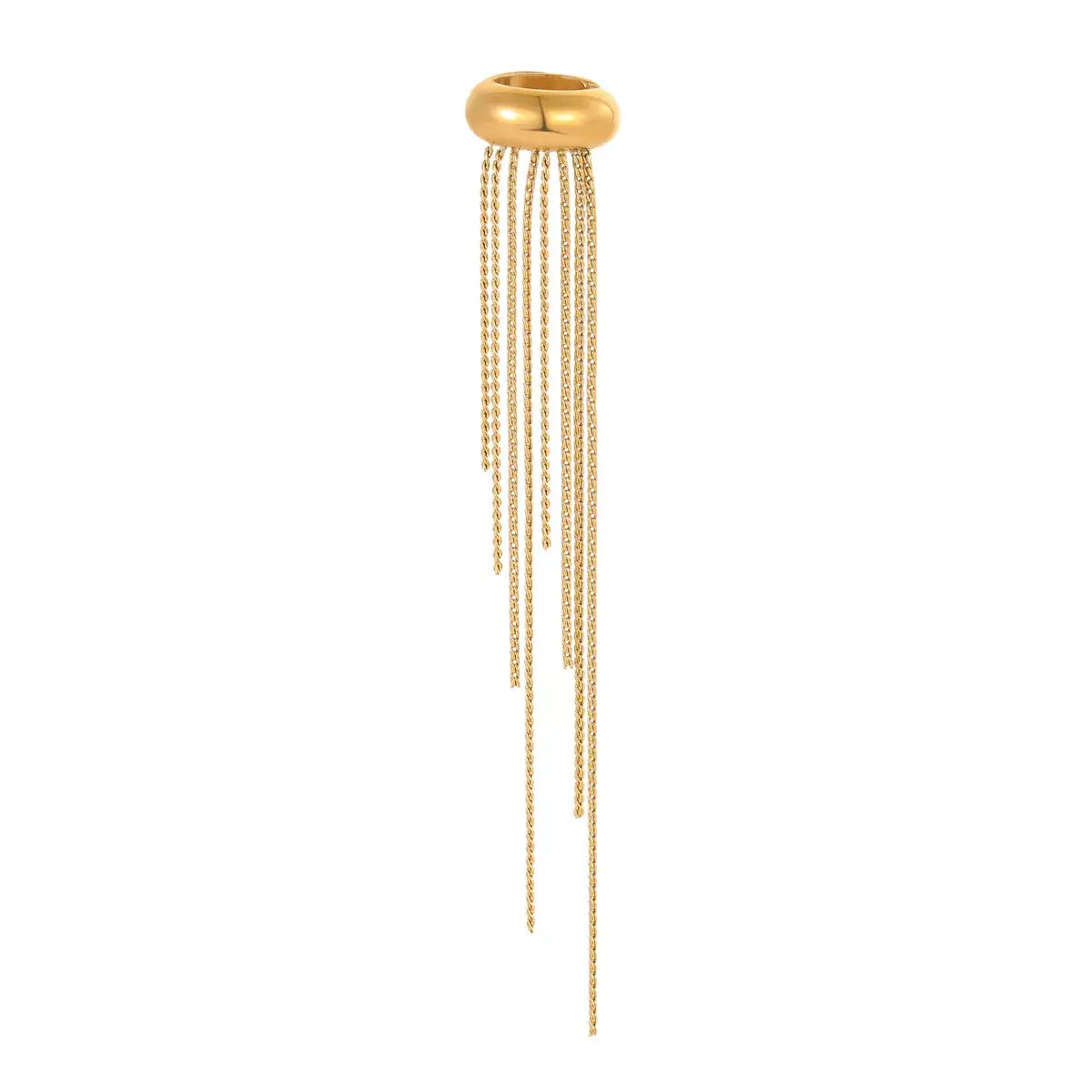 18K Gold-Plated Tassel Ear Cuff Earrings - Trendsi - Flyclothing LLC
