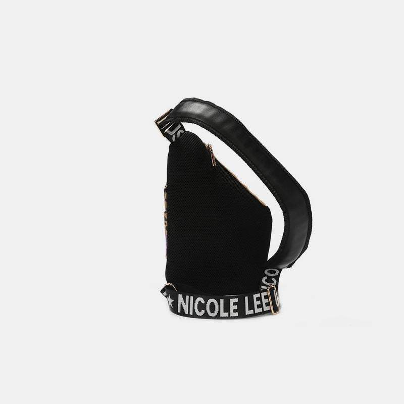 Nicole Lee USA Vegan Leather Leopard & Lip Pattern Crossbody Bag - Trendsi - Flyclothing LLC