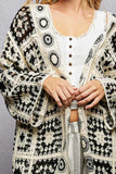 POL Open Front Crochet Cardigan with Granny Square Pattern - Trendsi - Flyclothing LLC