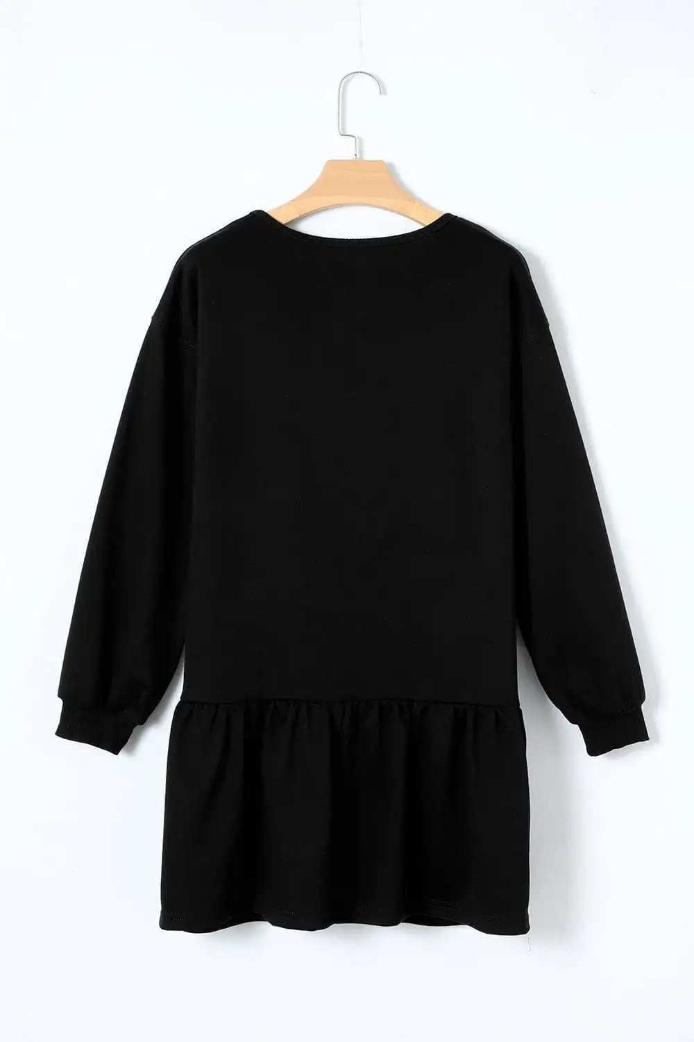 Clover Beer Patched Ruffle Hem Dress - Trendsi - Flyclothing LLC