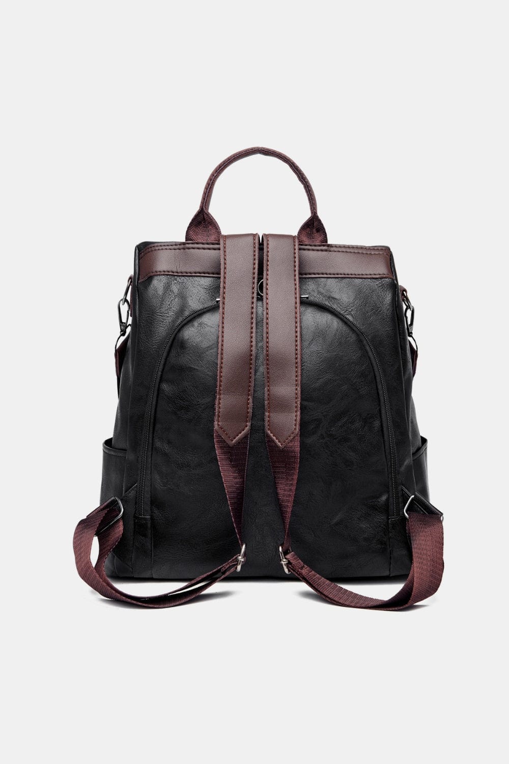PU Leather Large Backpack Bag - Trendsi
