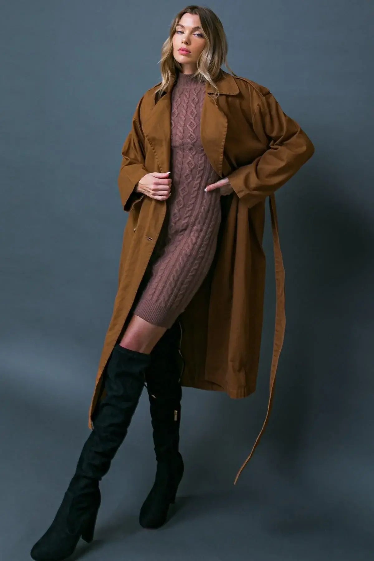 KEEPER OF MY HEART TWILL TRENCH COAT - Flying Tomato - Flyclothing LLC