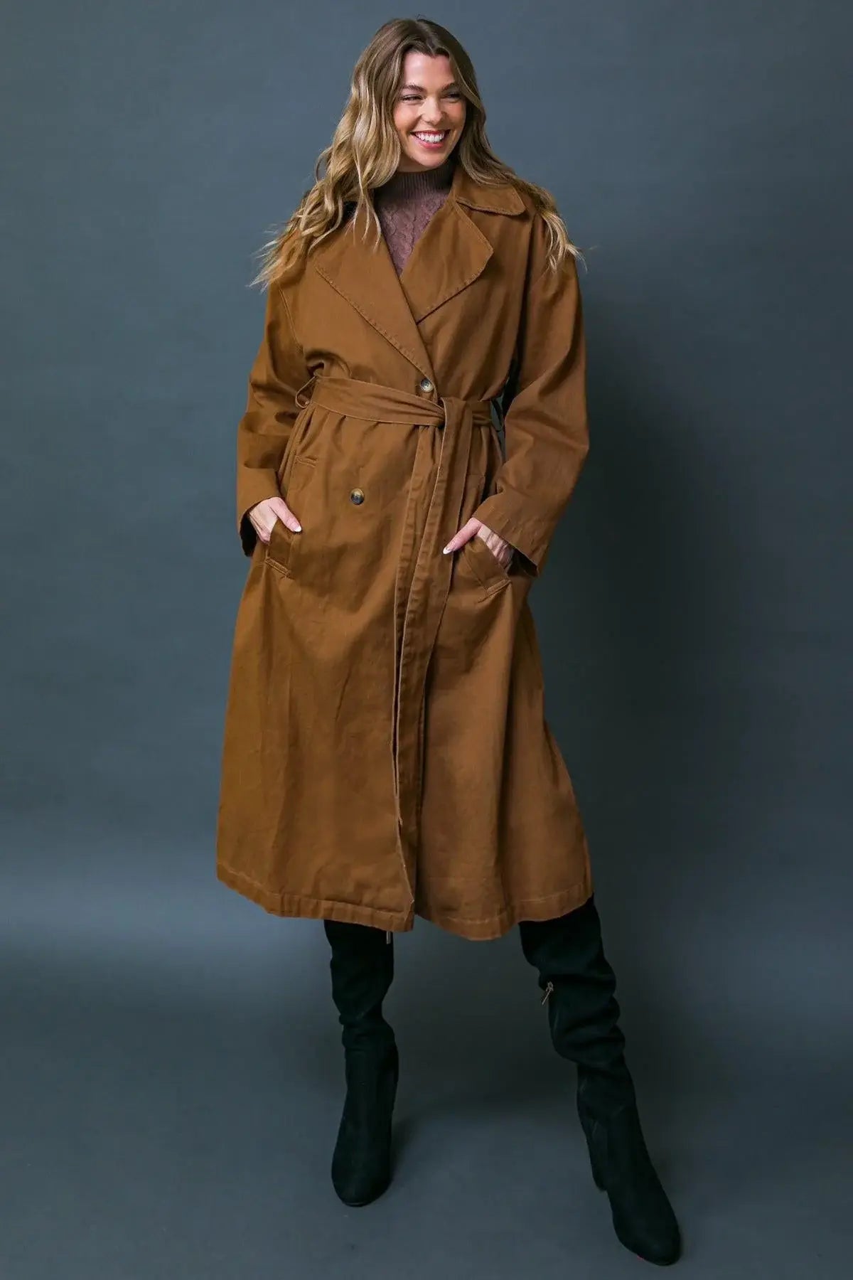 KEEPER OF MY HEART TWILL TRENCH COAT - Flying Tomato - Flyclothing LLC