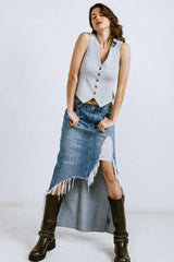 CALL MY LOVELY PONTI VEST - Flying Tomato - Flyclothing LLC