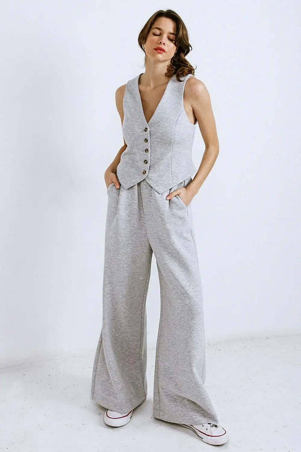 CALL MY LOVELY PONTI VEST - Flying Tomato - Flyclothing LLC