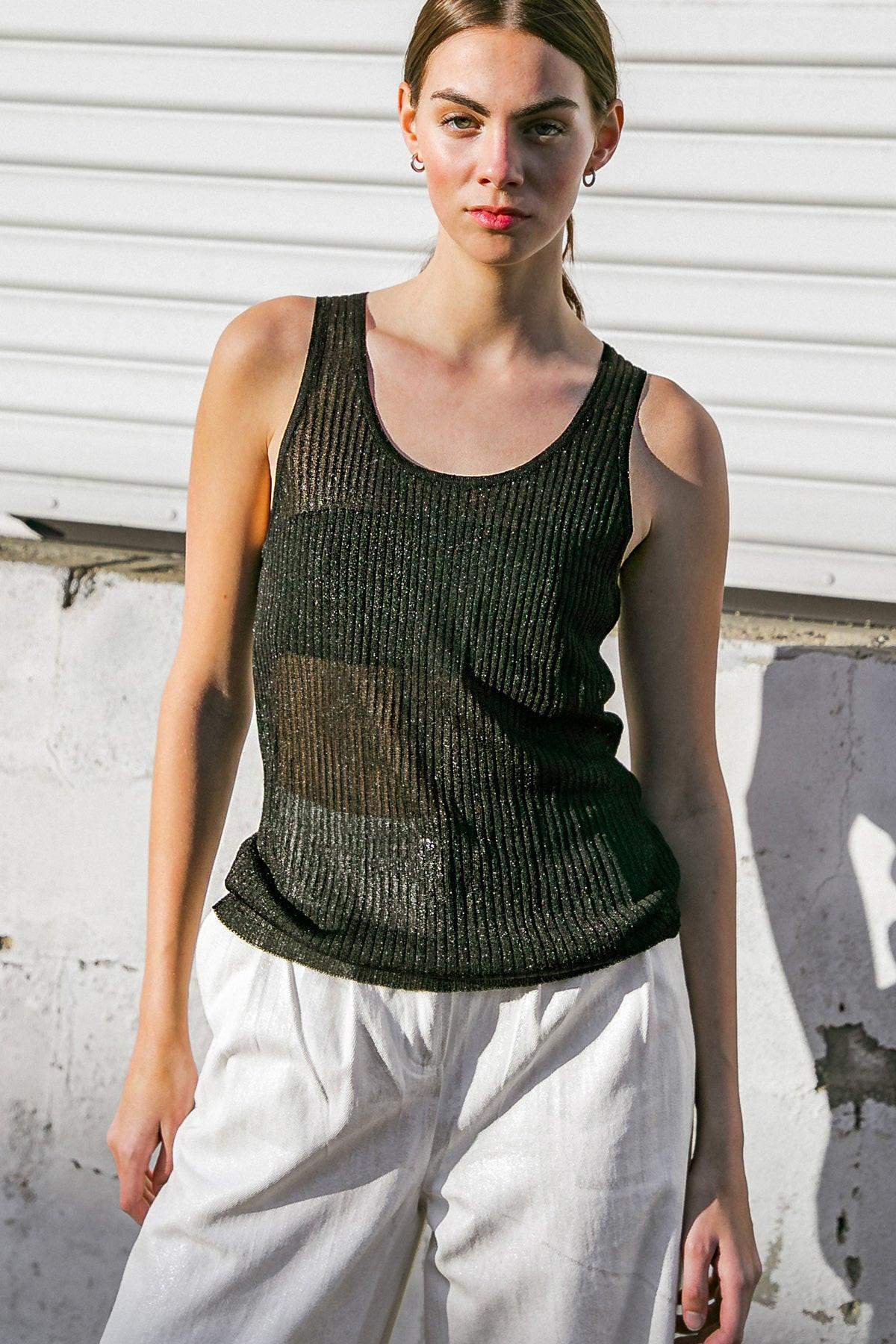 BLISSFUL LOVE WOVEN TANK TOP - Flying Tomato - Flyclothing LLC