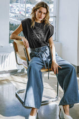 MY OWN PLANS WASHED KNIT TOP - Flying Tomato - Flyclothing LLC