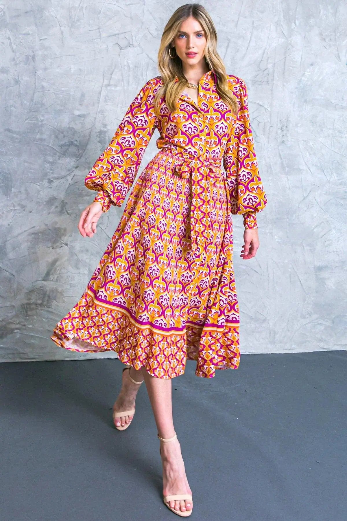 LIFETIME CELEBRATIONS WOVEN SHIRT DRESS - Flying Tomato - Flyclothing LLC