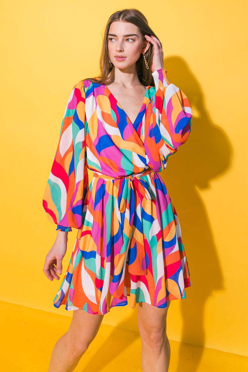 BOSTON GET AWAY WOVEN MINI DRESS - Flying Tomato - Flyclothing LLC