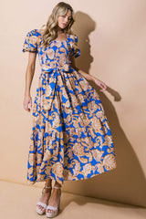 RUN TOWARDS LOVE POPLIN ANKLE DRESS - Flying Tomato - Flyclothing LLC
