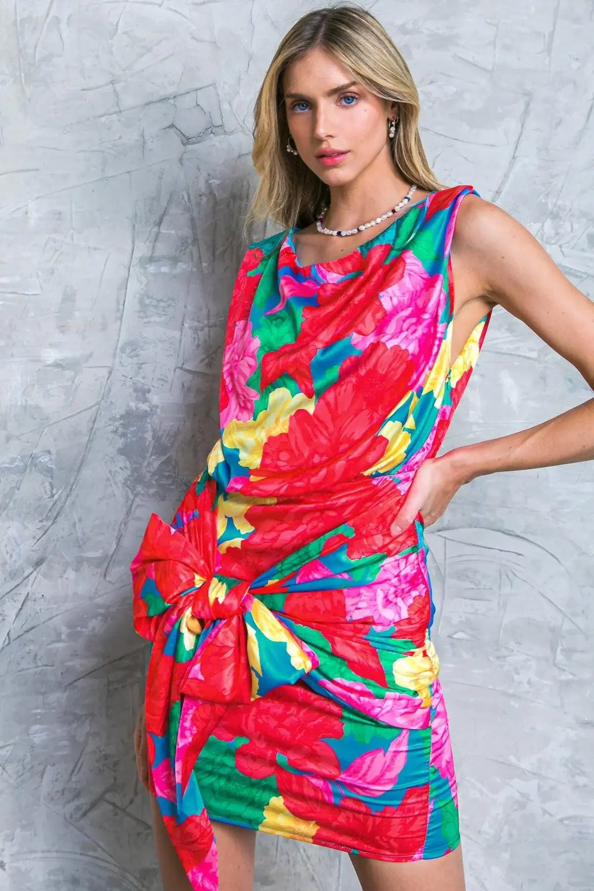 BLOOM SEASON WOVEN MINI DRESS - Flying Tomato - Flyclothing LLC