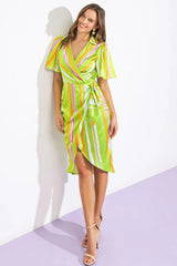 ROMANCE DREAMER SATIN WOVEN MINI DRESS - Flying Tomato - Flyclothing LLC