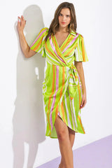 ROMANCE DREAMER SATIN WOVEN MINI DRESS - Flying Tomato - Flyclothing LLC