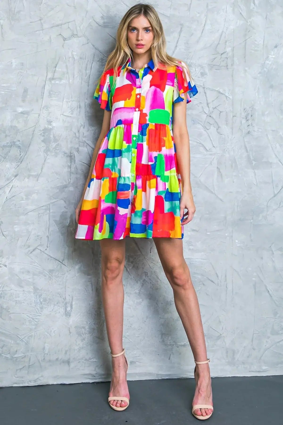 TEMPTING ME PRINT MINI DRESS - Flying Tomato - Flyclothing LLC
