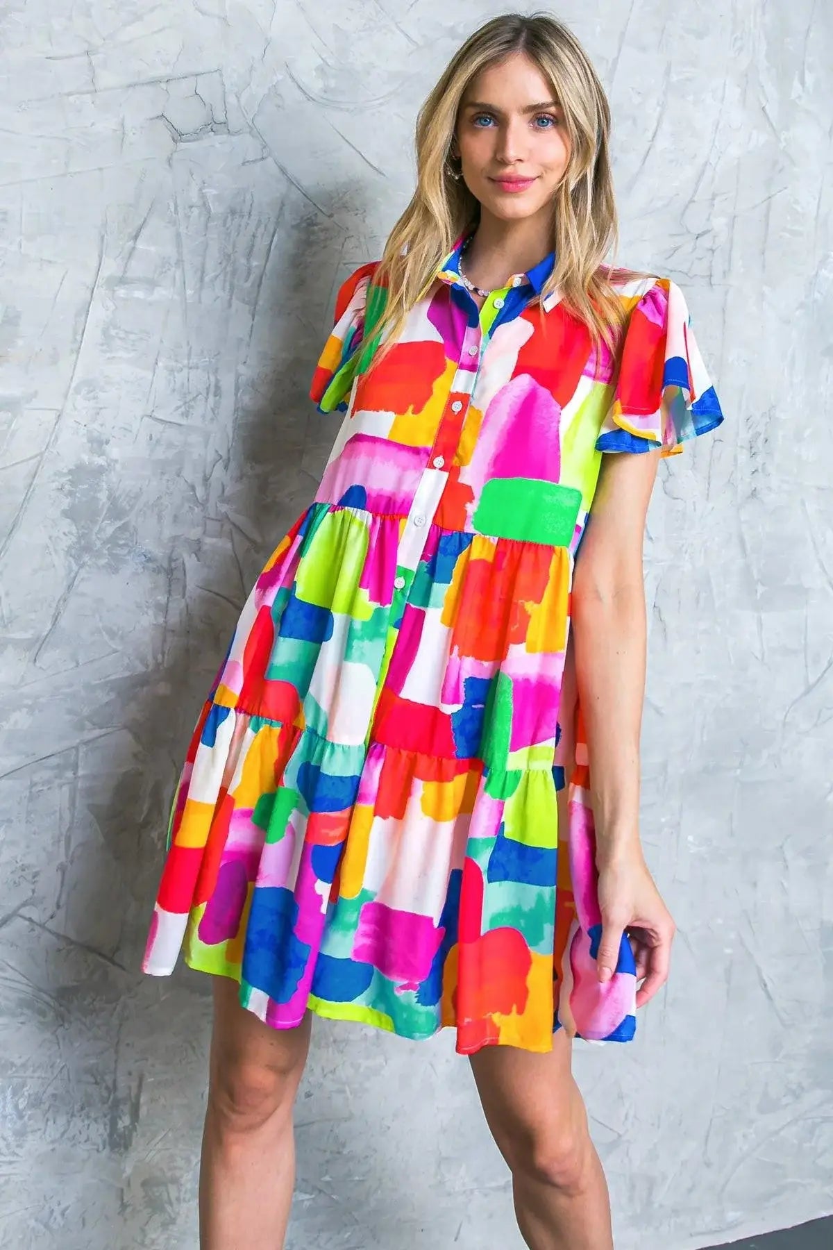 TEMPTING ME PRINT MINI DRESS - Flying Tomato - Flyclothing LLC