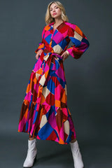 WISE WOMAN WOVEN MIDI DRESS - Flying Tomato - Flyclothing LLC