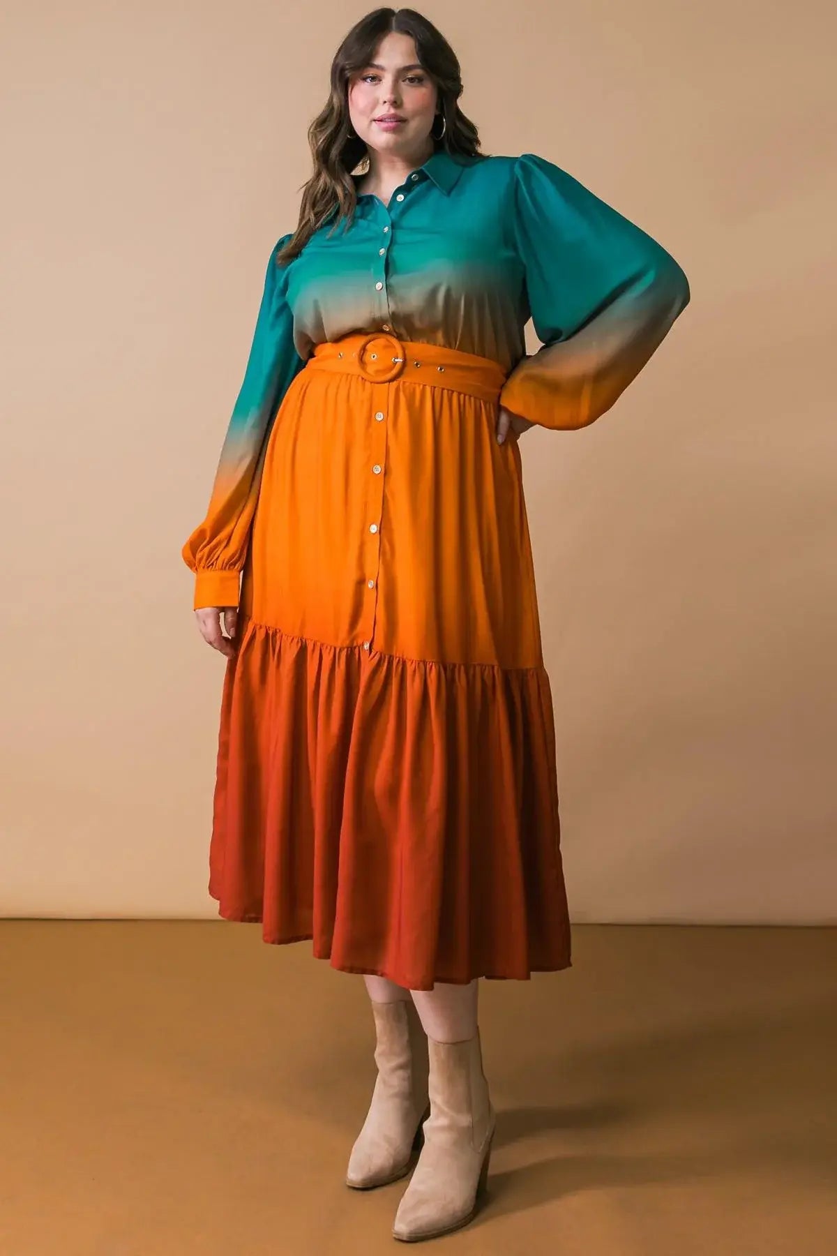 SHOW STOPPER WOVEN MIDI DRESS - Flying Tomato - Flyclothing LLC