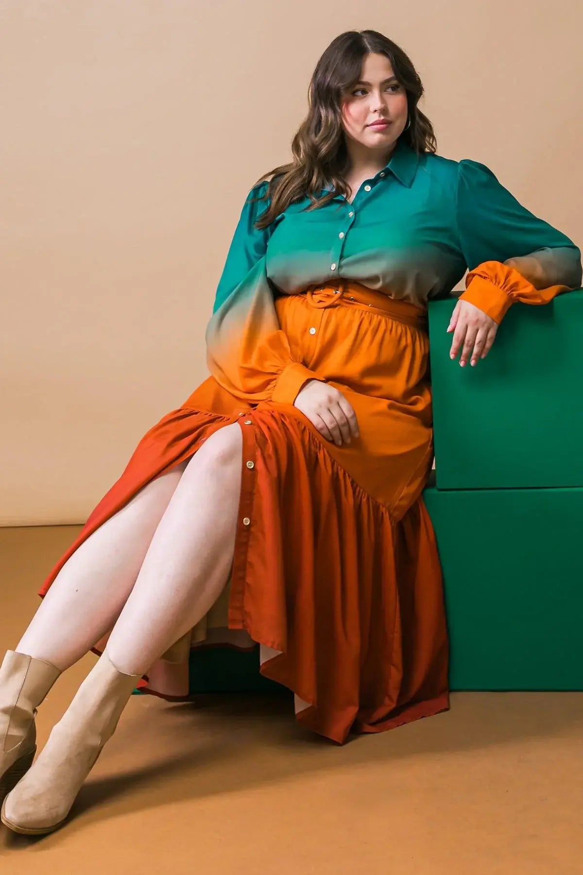 SHOW STOPPER WOVEN MIDI DRESS - Flying Tomato - Flyclothing LLC