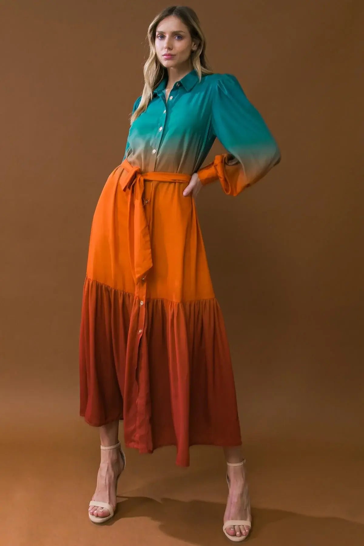 SHOW STOPPER WOVEN MIDI DRESS - Flying Tomato - Flyclothing LLC