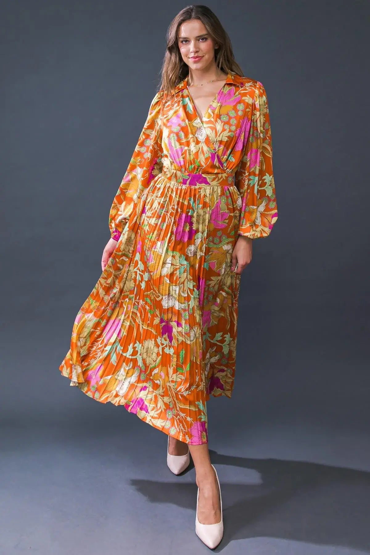 KEEP GETTING BETTER WOVEN MIDI DRESS - Flying Tomato - Flyclothing LLC