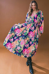 BREATHTAKING MOMENT WOVEN PLISSE MIDI DRESS - Flying Tomato - Flyclothing LLC