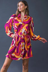 GET ON BOARD WOVEN PLISSE MINI DRESS - Flying Tomato - Flyclothing LLC