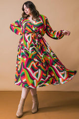 DESTINED TO IMPRESS PLISSE MIDI DRESS - Flying Tomato - Flyclothing LLC