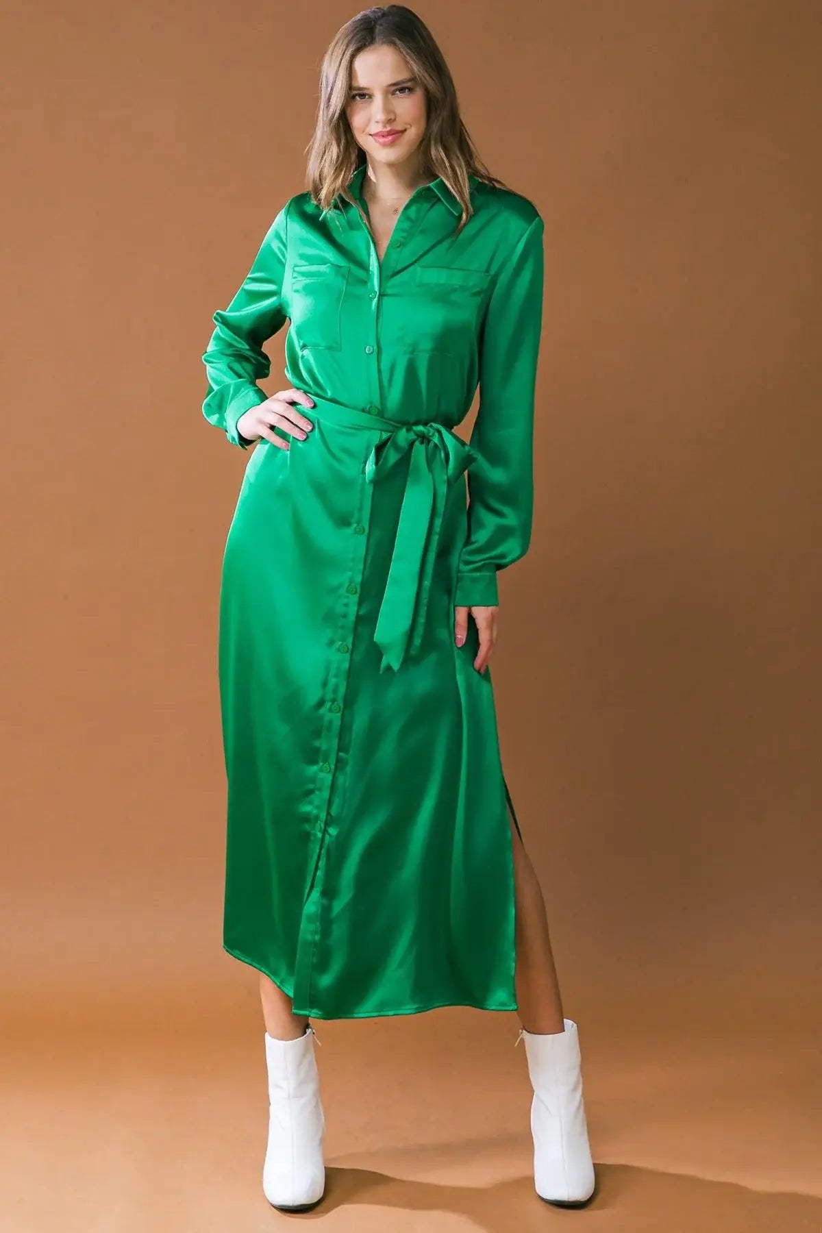 IT'S YOUR PLACE WOVEN MIDI DRESS - Flying Tomato - Flyclothing LLC