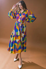 REMARKABLE FLAIR WOVEN MIDI DRESS - Flying Tomato - Flyclothing LLC