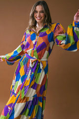 REMARKABLE FLAIR WOVEN MIDI DRESS - Flying Tomato - Flyclothing LLC