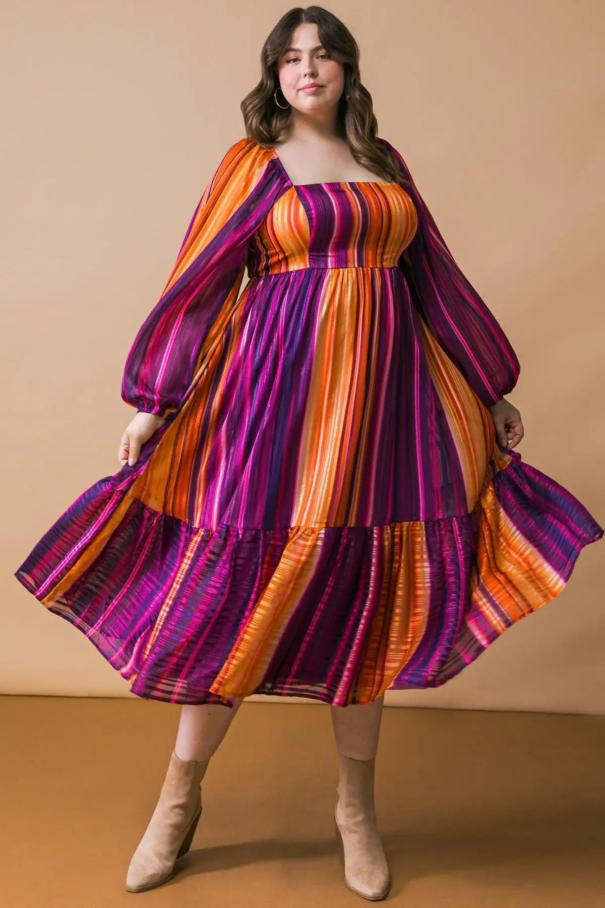 EVERYTHING YOU NEEDED WOVEN MIDI DRESS - Flying Tomato - Flyclothing LLC