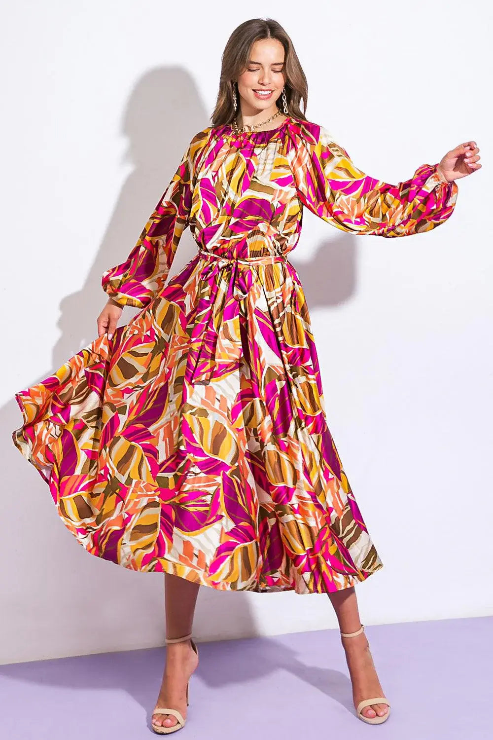 SEARCHING FOR THE ONE WOVEN MIDI DRESS - Flying Tomato - Flyclothing LLC
