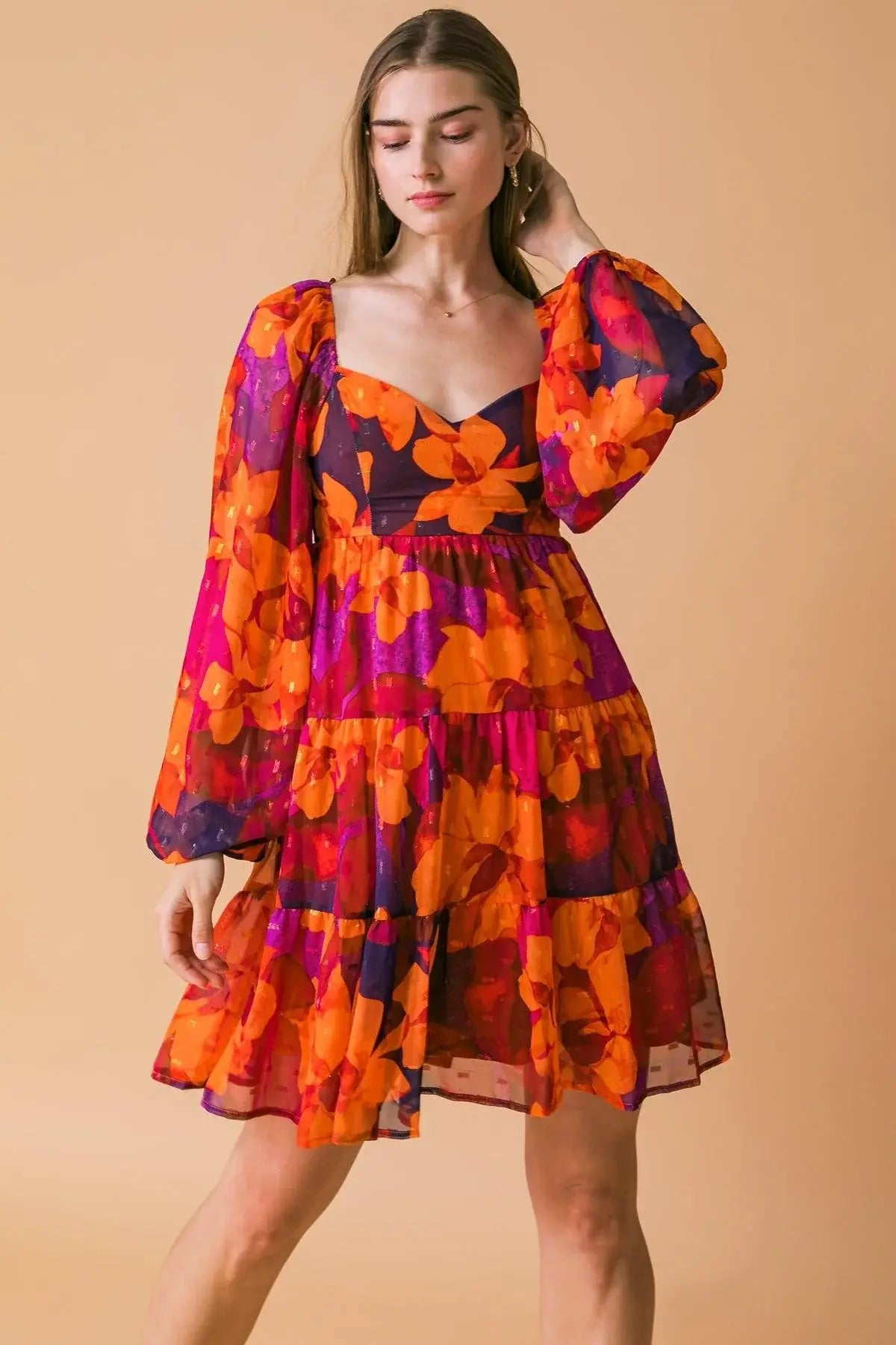 GOOD FLOWS TO ME WOVEN MINI DRESS - Flying Tomato - Flyclothing LLC