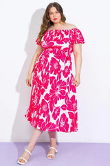 LOVE SCRIPT WOVEN MIDI DRESS - Flying Tomato - Flyclothing LLC