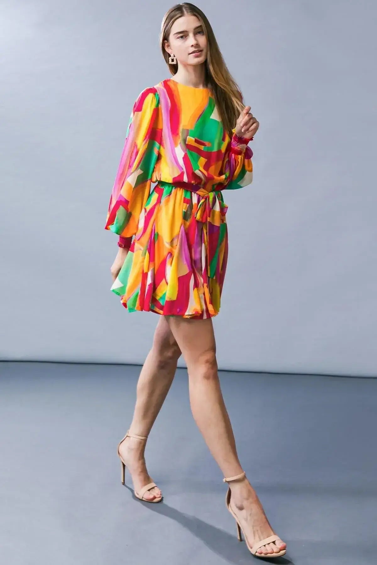 TRULY ADORABLE WOVEN MIDI DRESS - Flying Tomato - Flyclothing LLC